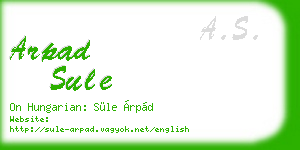 arpad sule business card